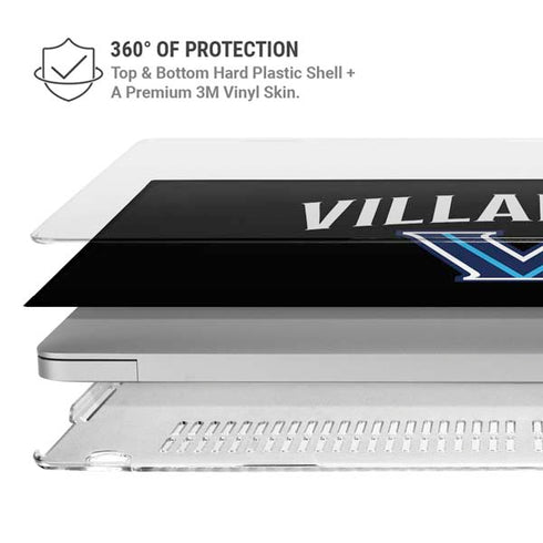 Villanova University V Black MacBook Pro 14in (2021-24) Case plus Skin